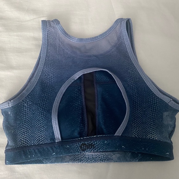 Blue Snake Print Sports Bra - Picture 2 of 2